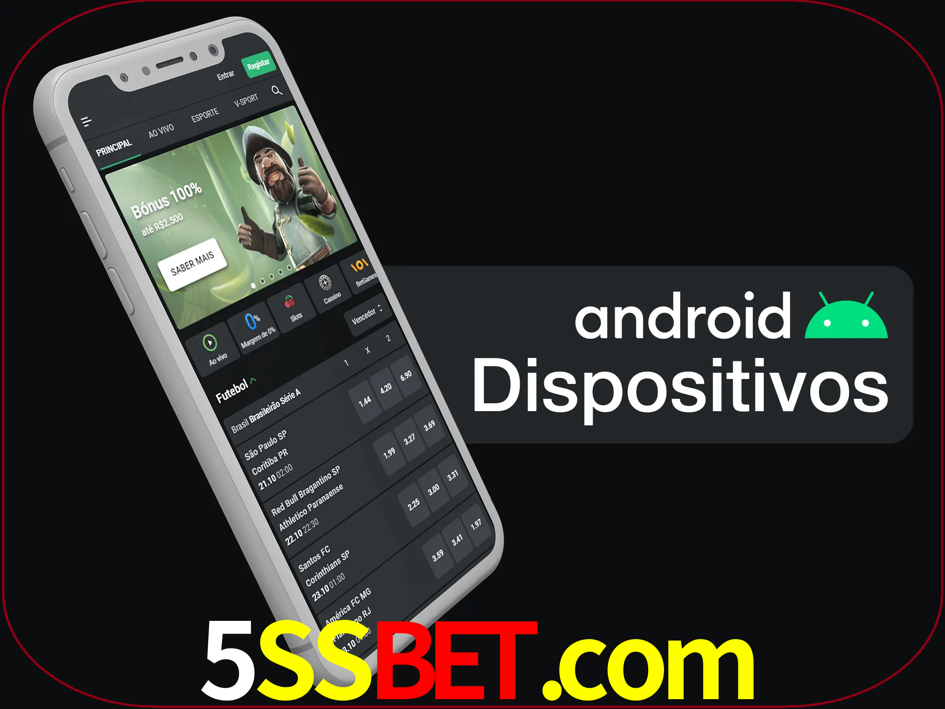 O aplicativo suporta a maioria de todos os dispositivos Android.